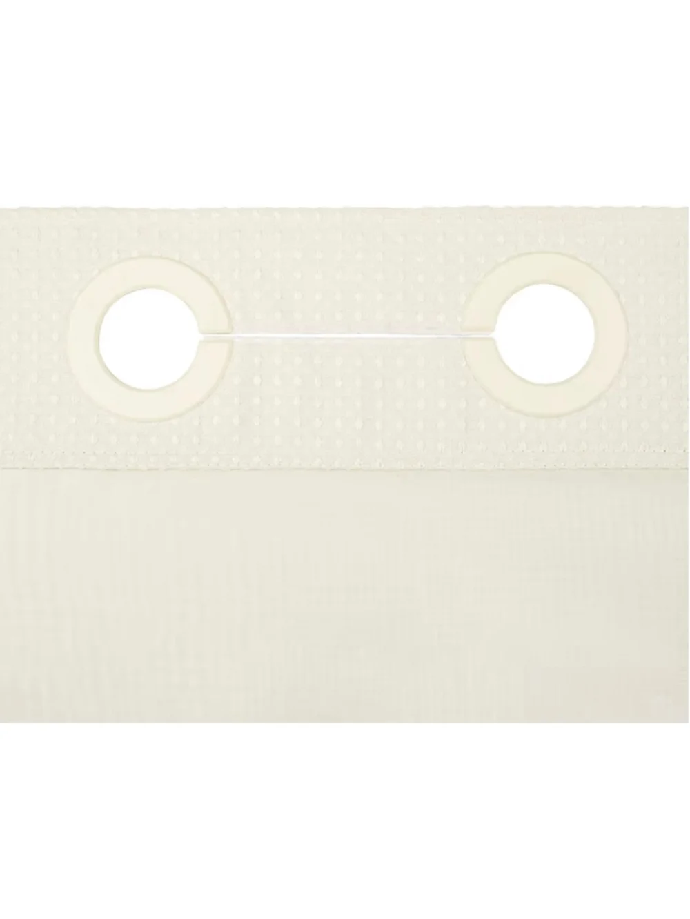 NEW Heavyweight No Hooks Required Dotted Waffle Weave Shower Curtain 72x75”